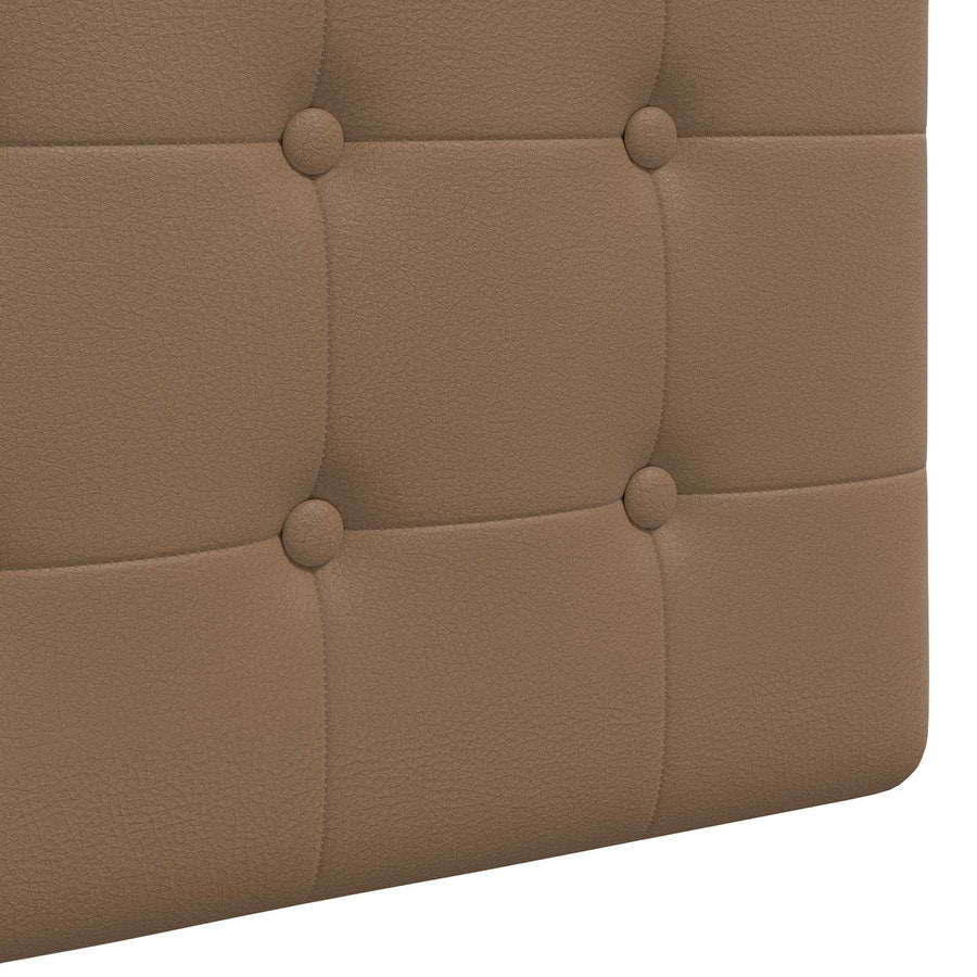 Hangend hoofdbord Met LED-verlichting Cappuccino Kunstleer