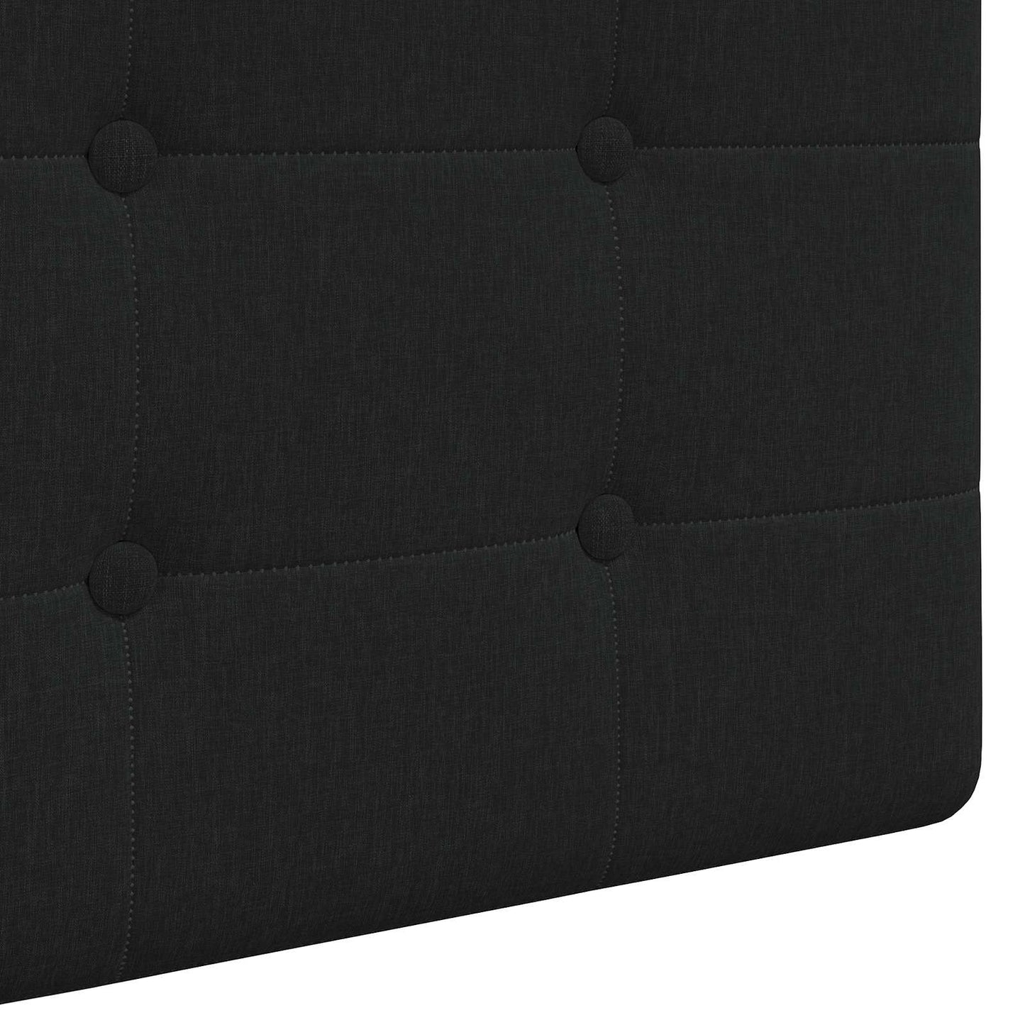 Hangend hoofdbord Met LED-verlichting Zwart Stof
