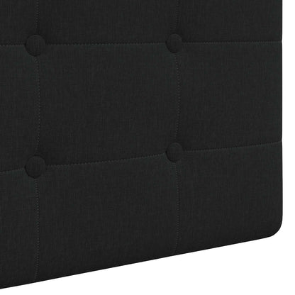 Hangend hoofdbord Met LED-verlichting Zwart Stof