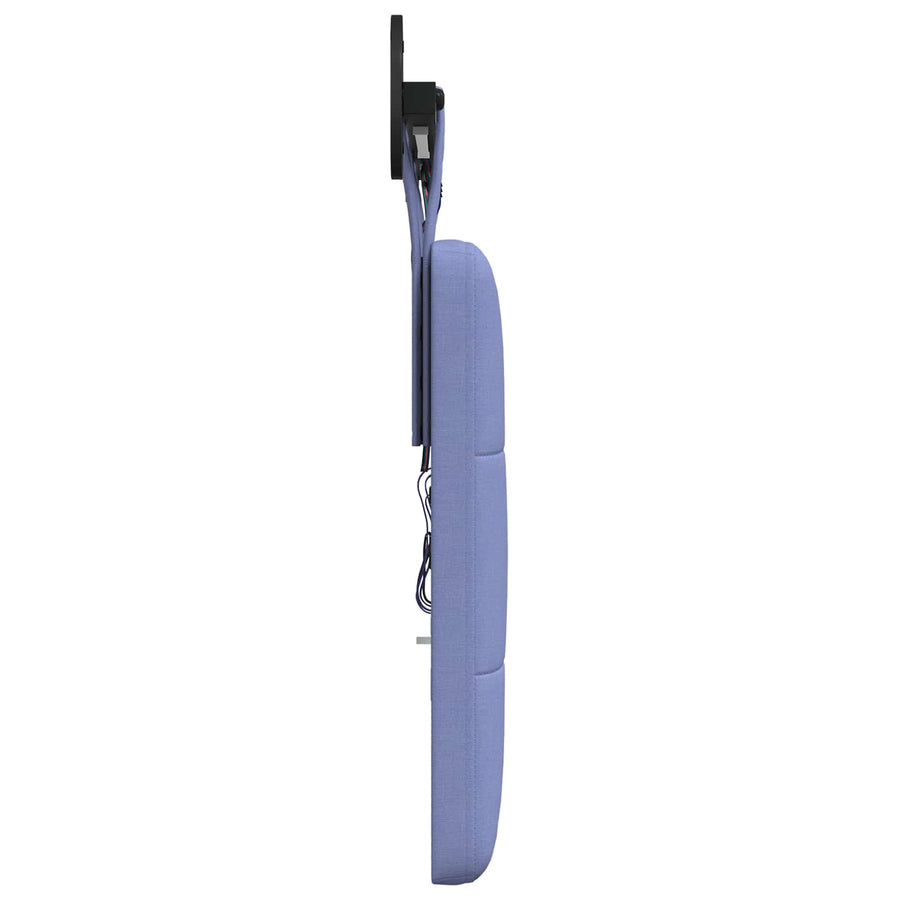 Hangend hoofdbord Met LED-verlichting Jeans Blauw Stof