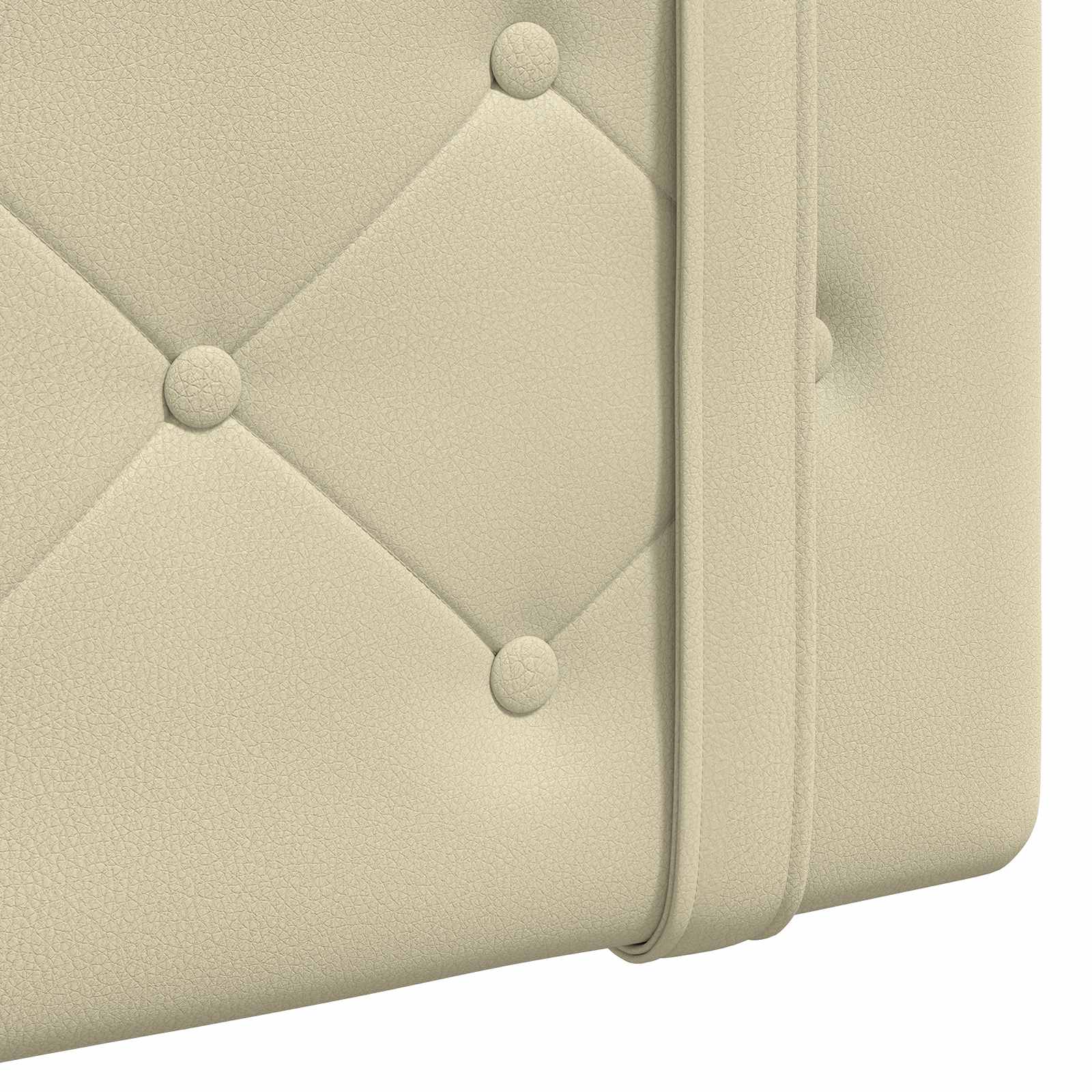 Hangend hoofdbord Met LED-verlichting Crèmekleurig Kunstleer