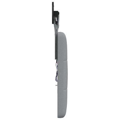 Hangend hoofdbord Met LED-verlichting Lichtgrijs Stof