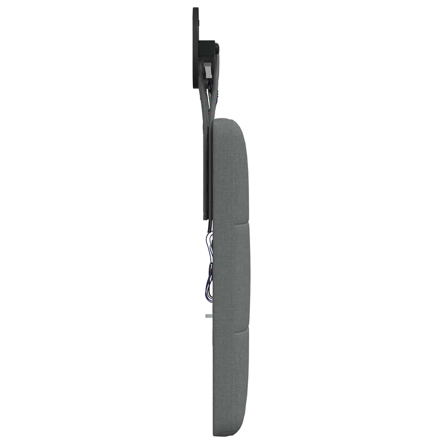 Hangend hoofdbord Met LED-verlichting Donkergrijs Stof