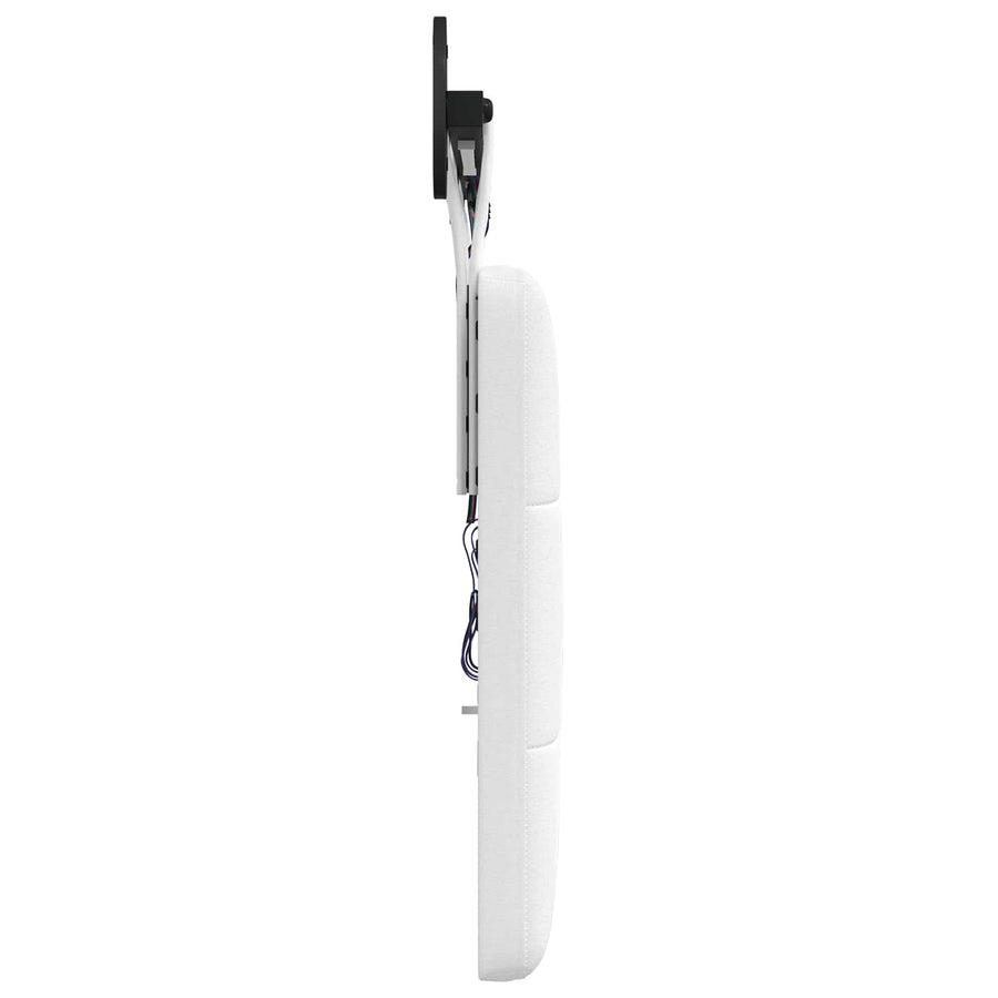 Hangend hoofdbord Met LED-verlichting Wit Stof