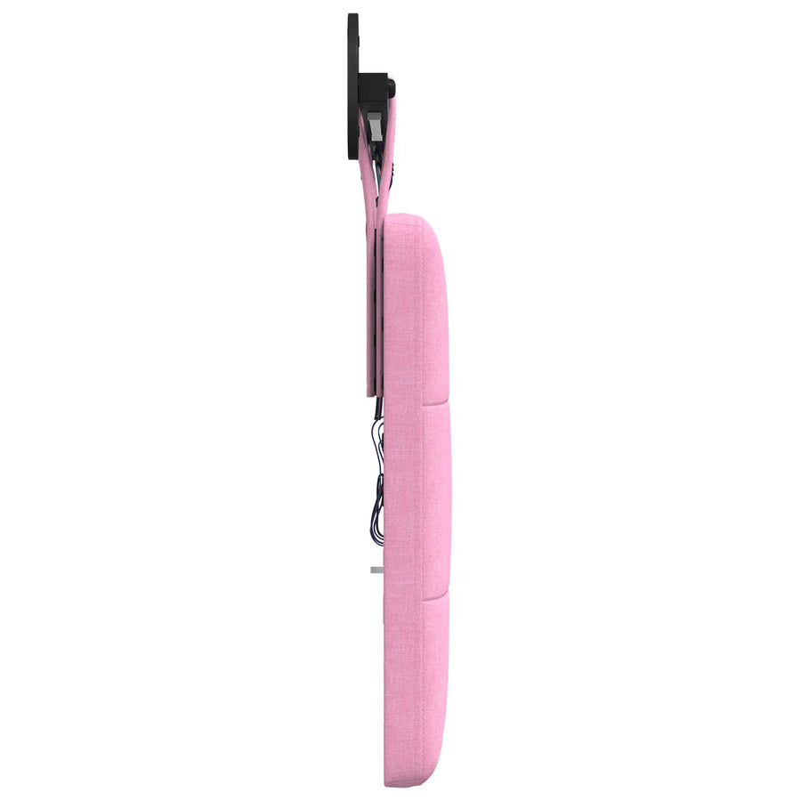 Hangend hoofdbord Met LED-verlichting Roze Stof