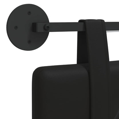 Hangend hoofdbord Met LED-verlichting Zwart Kunstleer