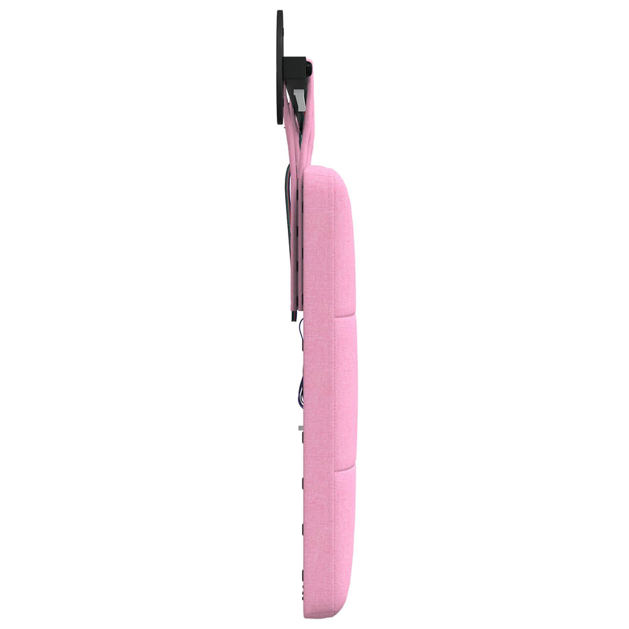 Hangend hoofdbord Met LED-verlichting Roze Stof
