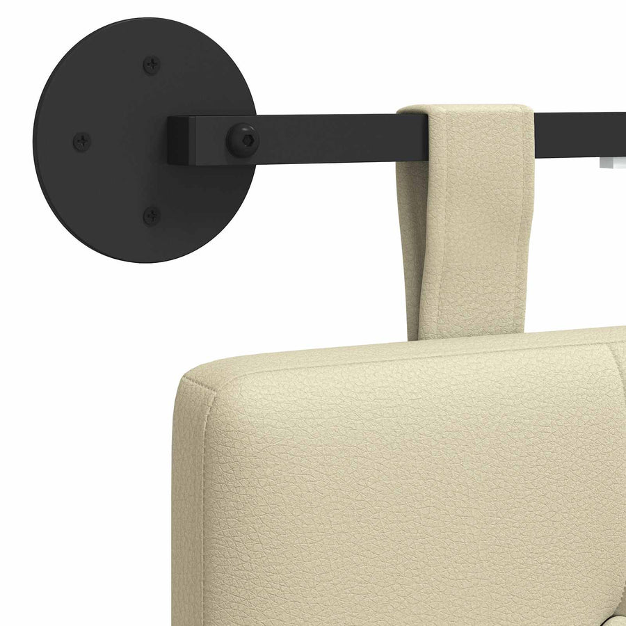 Hangend hoofdbord Met LED-verlichting Crèmekleurig Kunstleer