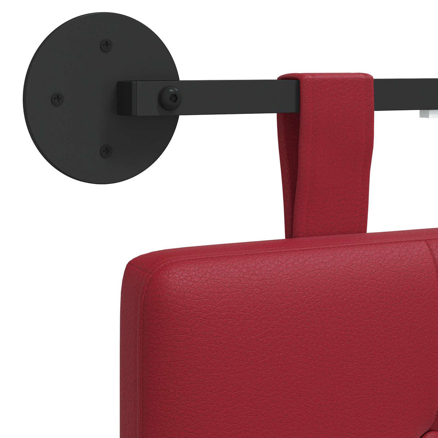 Hangend hoofdbord Met LED-verlichting Wijnrood Kunstleer