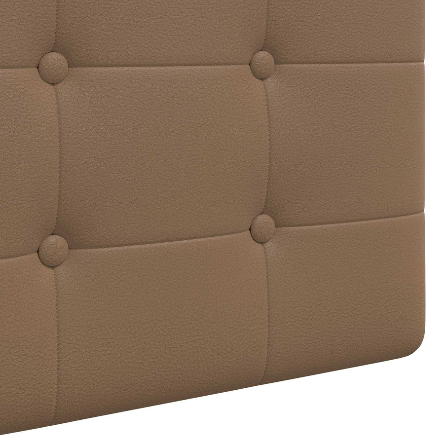 Hangend hoofdbord Met LED-verlichting Cappuccino Kunstleer