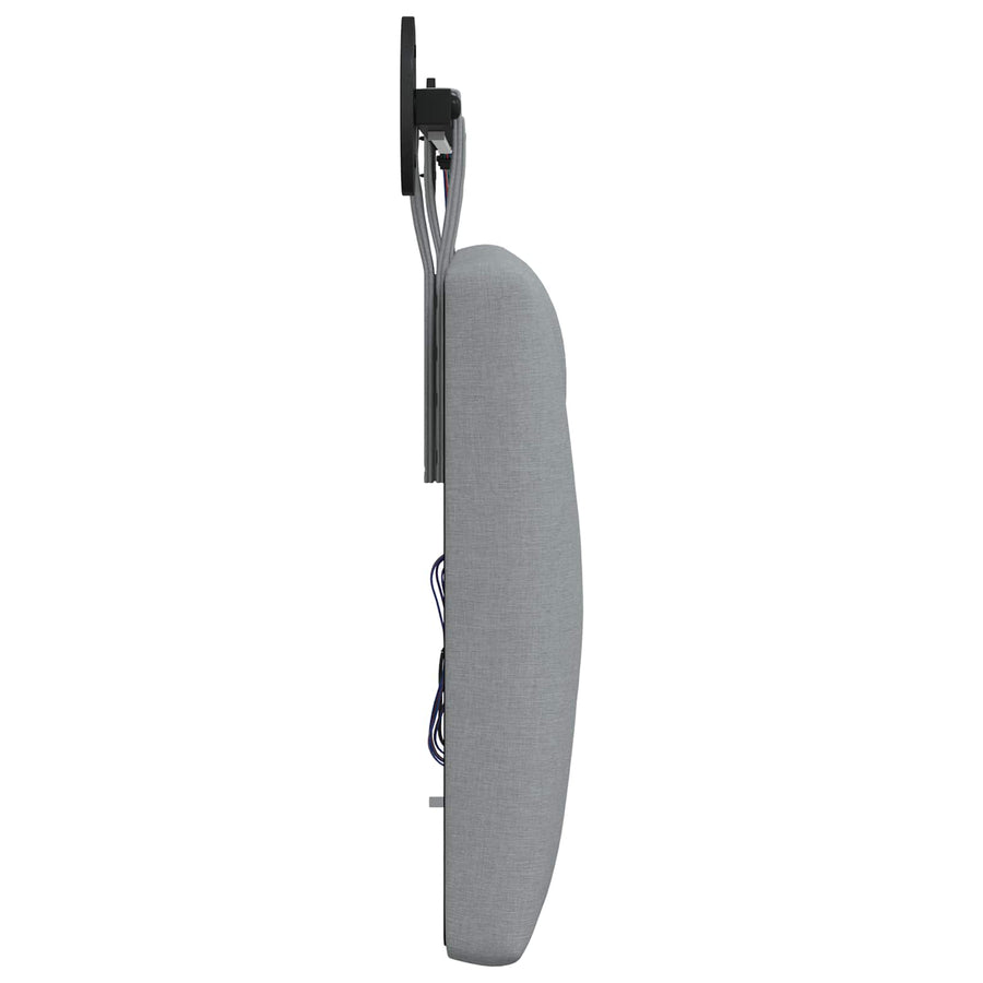 Hangend hoofdbord Met LED-verlichting Lichtgrijs Stof