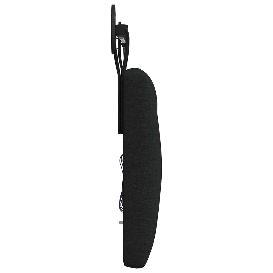 Hangend hoofdbord Met LED-verlichting Zwart Stof