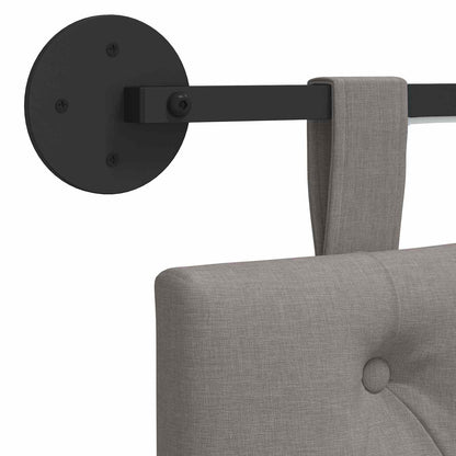 Hangend hoofdbord Met LED-verlichting Taupe Stof
