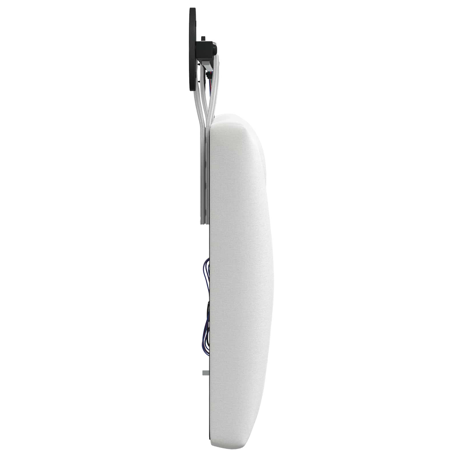 Hangend hoofdbord Met LED-verlichting Wit Stof