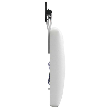 Hangend hoofdbord Met LED-verlichting Wit Stof