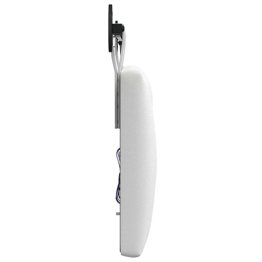 Hangend hoofdbord Met LED-verlichting Wit Stof