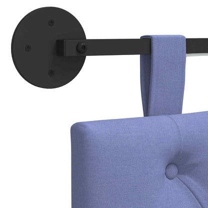 Hangend hoofdbord Met LED-verlichting Jeans Blauw Stof