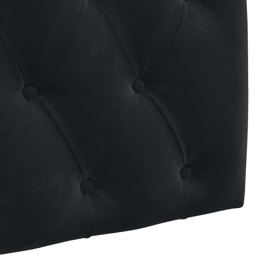 Hangend hoofdbord Met LED-verlichting Zwart Fluweel