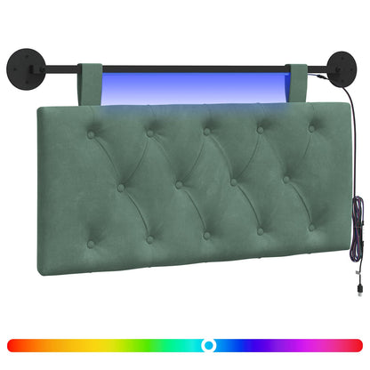Hangend hoofdbord Met LED-verlichting Zeegroen Fluweel