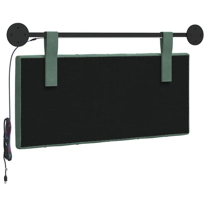 Hangend hoofdbord Met LED-verlichting Zeegroen Fluweel