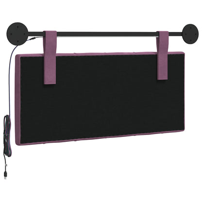 Hangend hoofdbord Met LED-verlichting Paars Fluweel