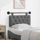 Wall-mounted Headboard With LED lighting Dark Grey Fabric