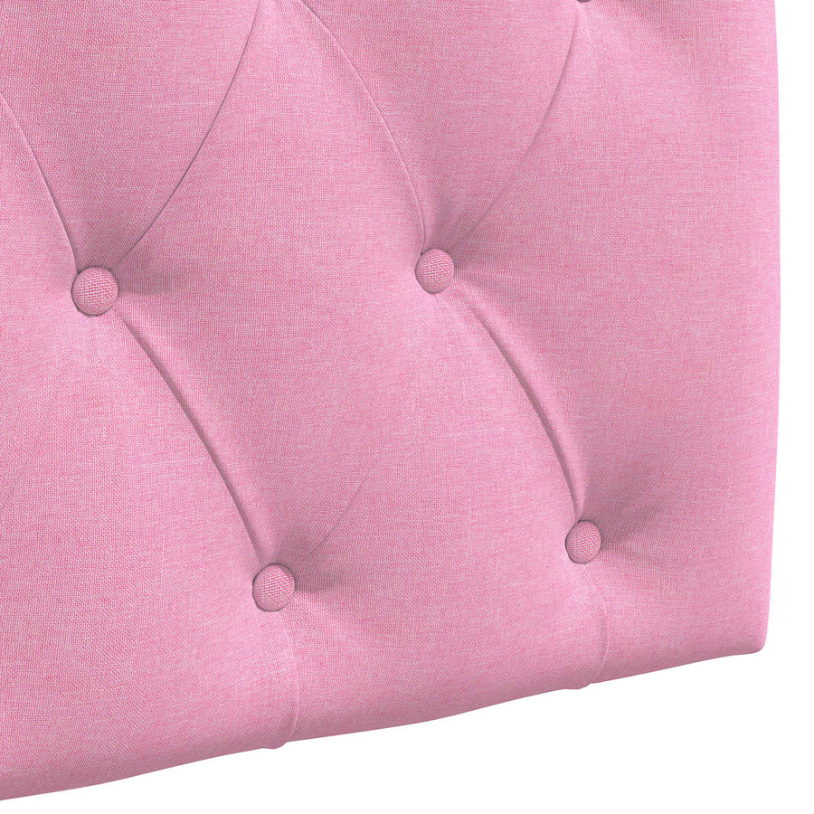 Hangend hoofdbord Met LED-verlichting Roze Stof