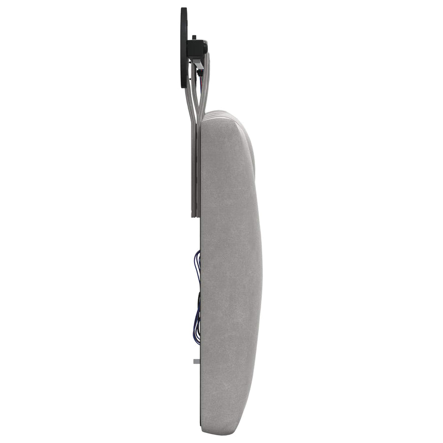 Hangend hoofdbord Met LED-verlichting Lichtgrijs Fluweel