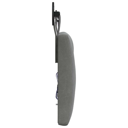 Hangend hoofdbord Met LED-verlichting Donkergrijs Fluweel