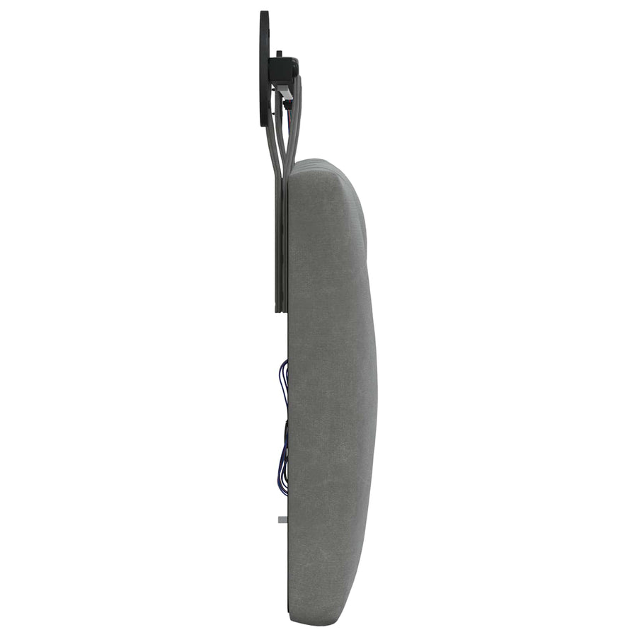 Hangend hoofdbord Met LED-verlichting Donkergrijs Fluweel