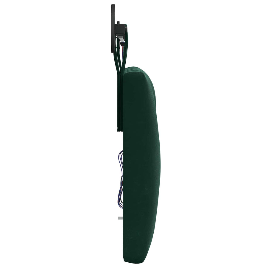 Hangend hoofdbord Met LED-verlichting Donkergroen Fluweel