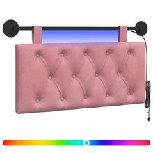 Hangend hoofdbord Met LED-verlichting Roze Fluweel