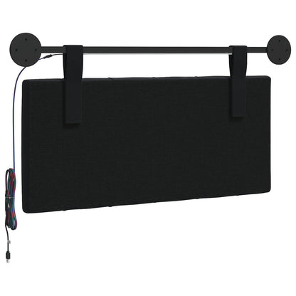 Hangend hoofdbord Met LED-verlichting Zwart Fluweel