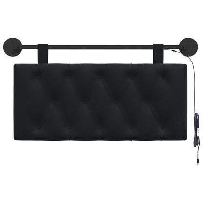 Hangend hoofdbord Met LED-verlichting Zwart Fluweel