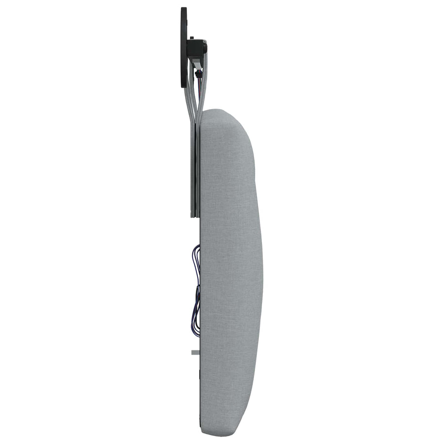 Hangend hoofdbord Met LED-verlichting Lichtgrijs Stof