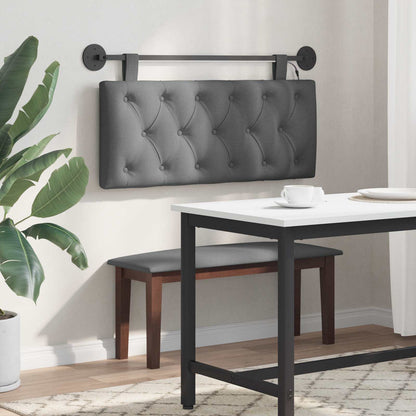 Hangend hoofdbord Met LED-verlichting Donkergrijs Stof