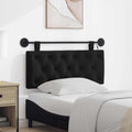 Hangend hoofdbord Met LED-verlichting Zwart Stof