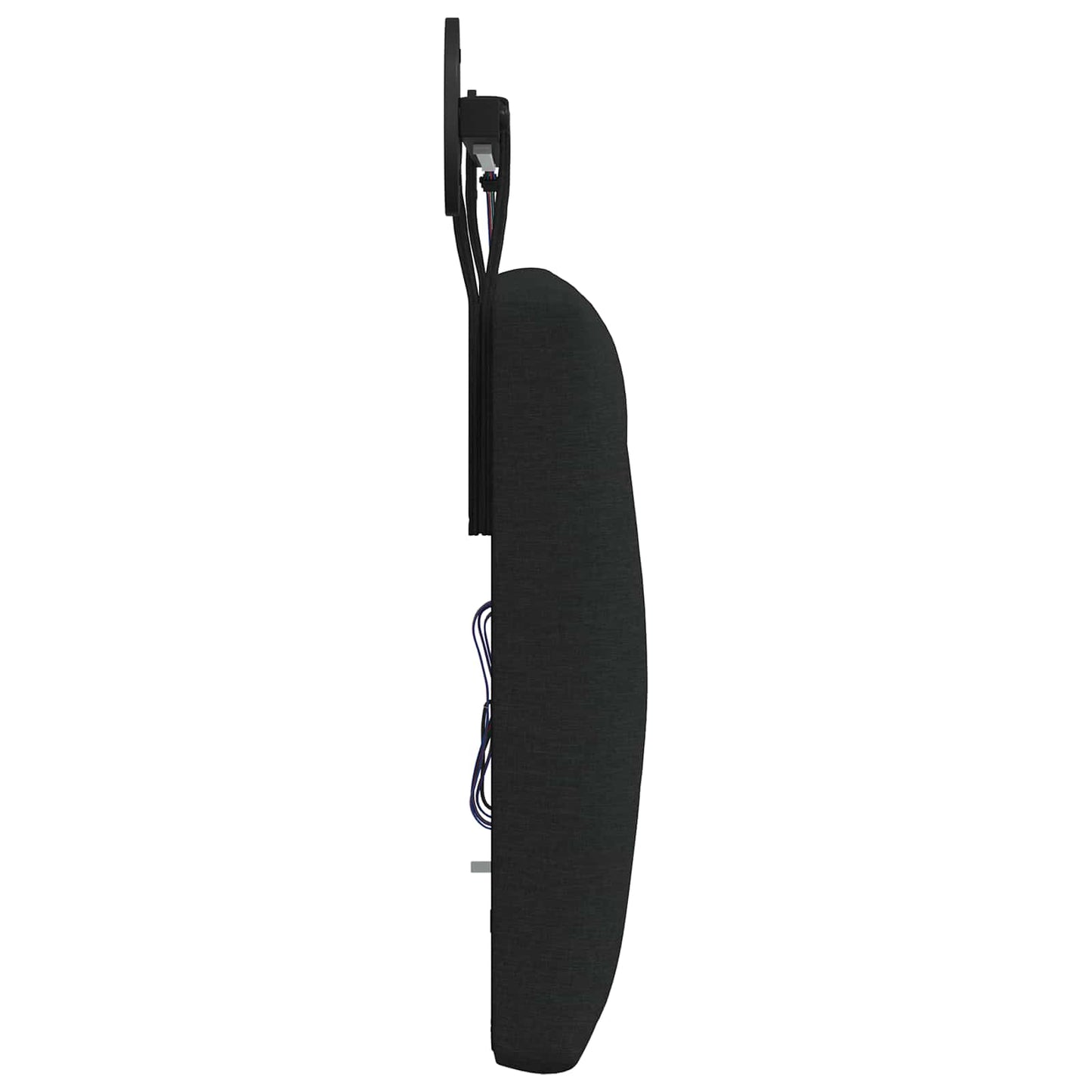Hangend hoofdbord Met LED-verlichting Zwart Stof