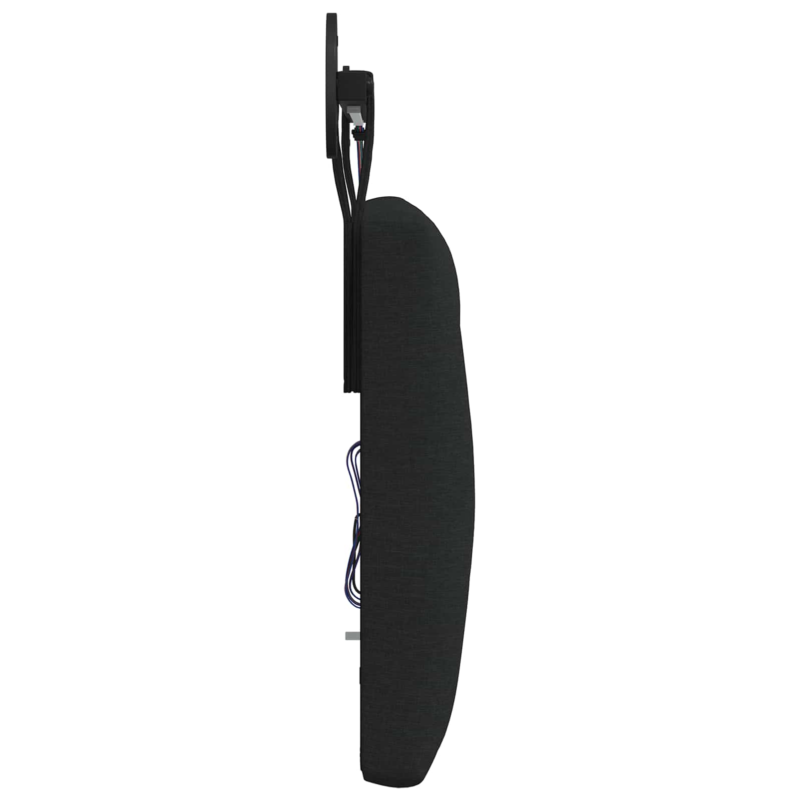 Hangend hoofdbord Met LED-verlichting Zwart Stof