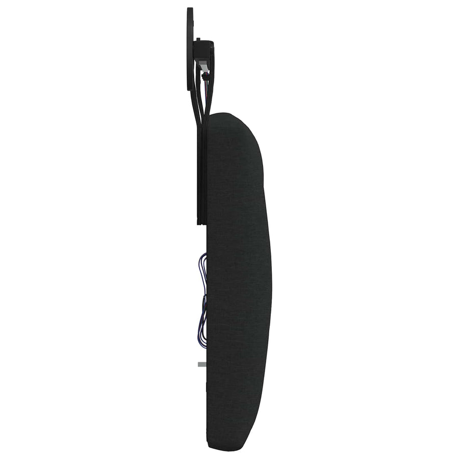 Hangend hoofdbord Met LED-verlichting Zwart Stof