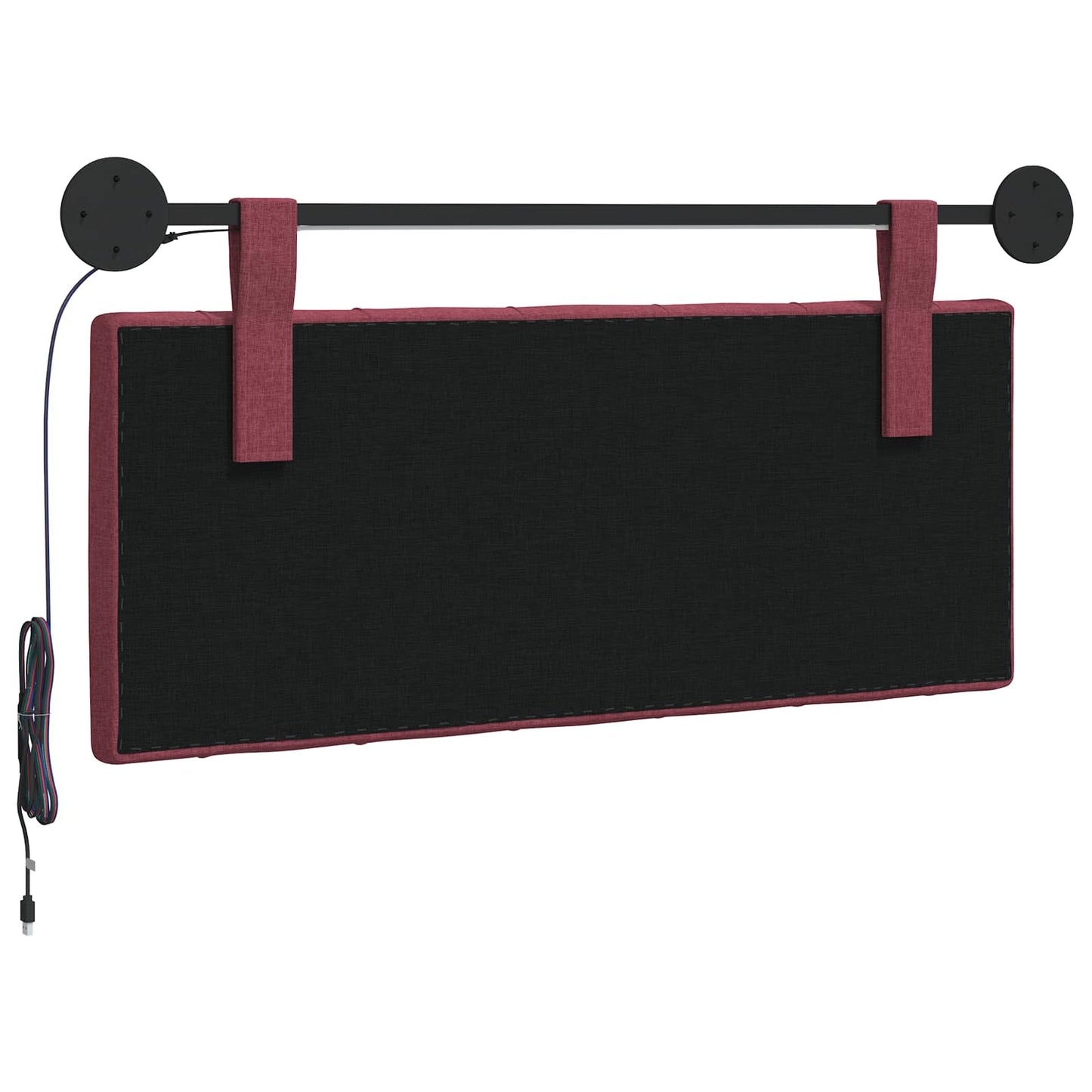 Hangend hoofdbord Met LED-verlichting Wijnrood Stof