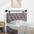 Hangend hoofdbord Met LED-verlichting Taupe Stof