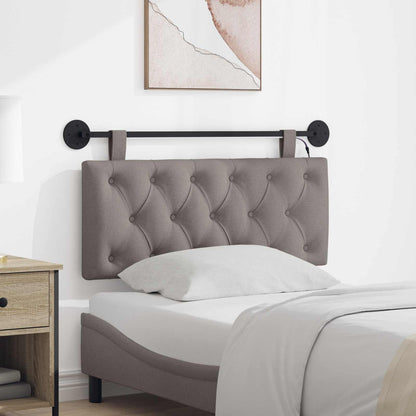 Hangend hoofdbord Met LED-verlichting Taupe Stof