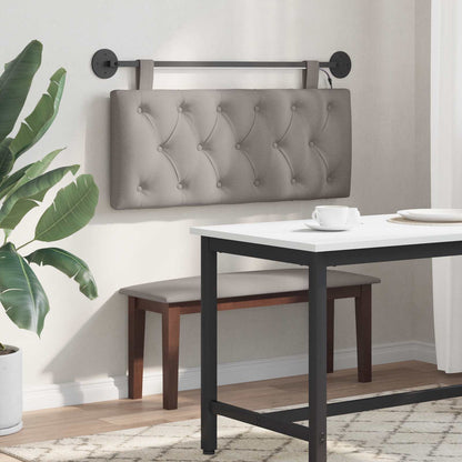 Hangend hoofdbord Met LED-verlichting Taupe Stof