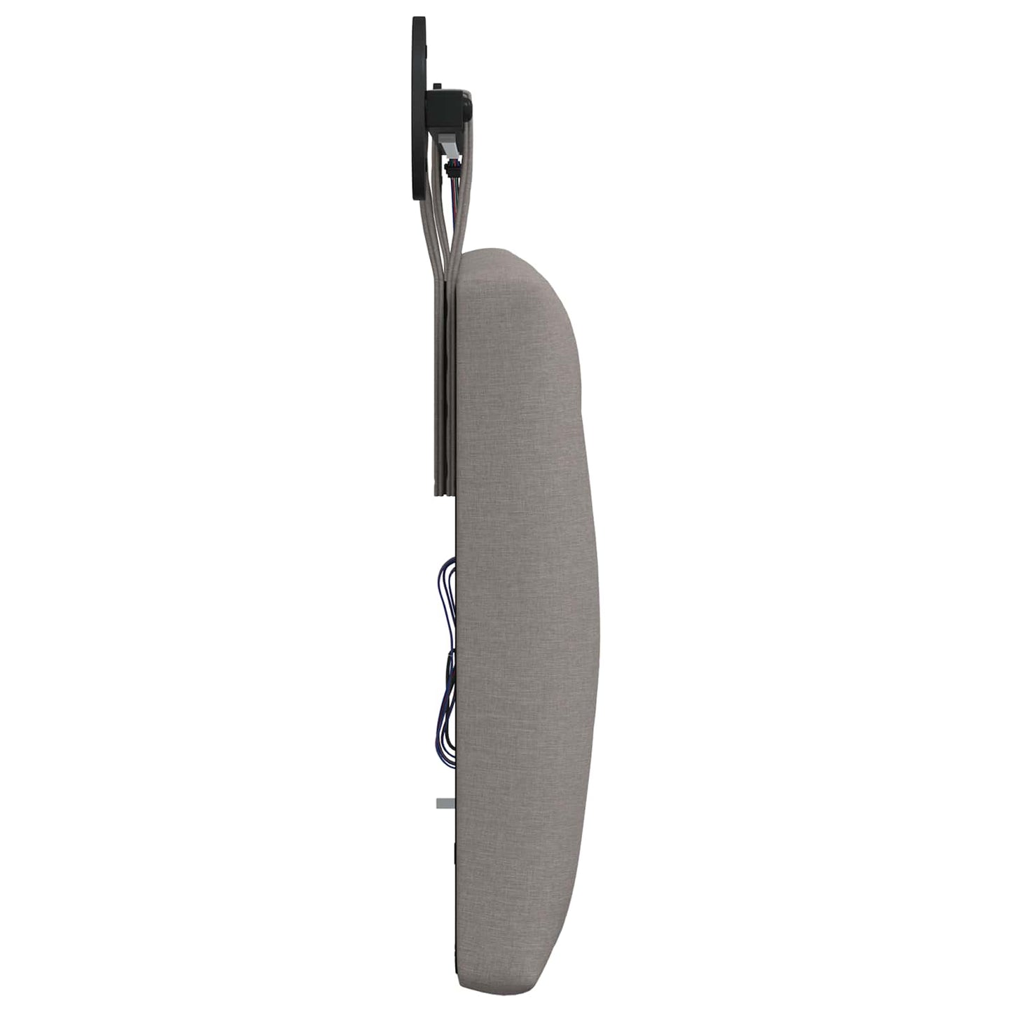 Hangend hoofdbord Met LED-verlichting Taupe Stof