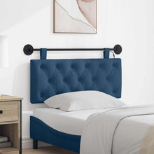 Hangend hoofdbord Met LED-verlichting Blauw Stof