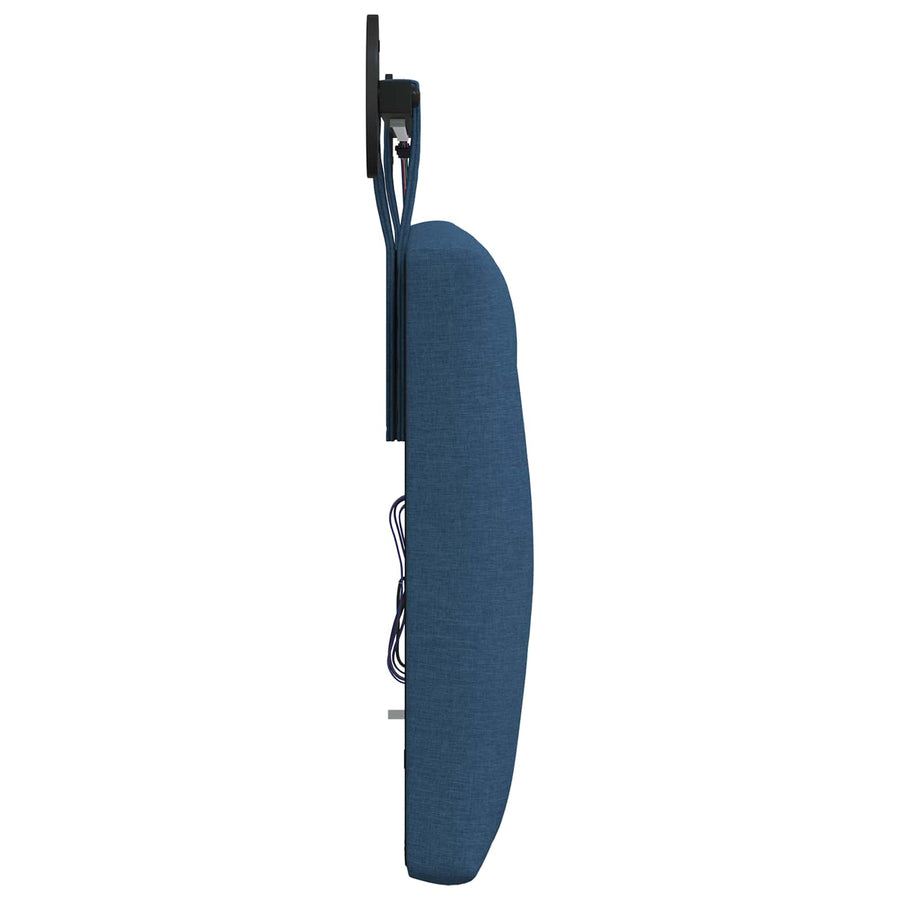 Hangend hoofdbord Met LED-verlichting Blauw Stof