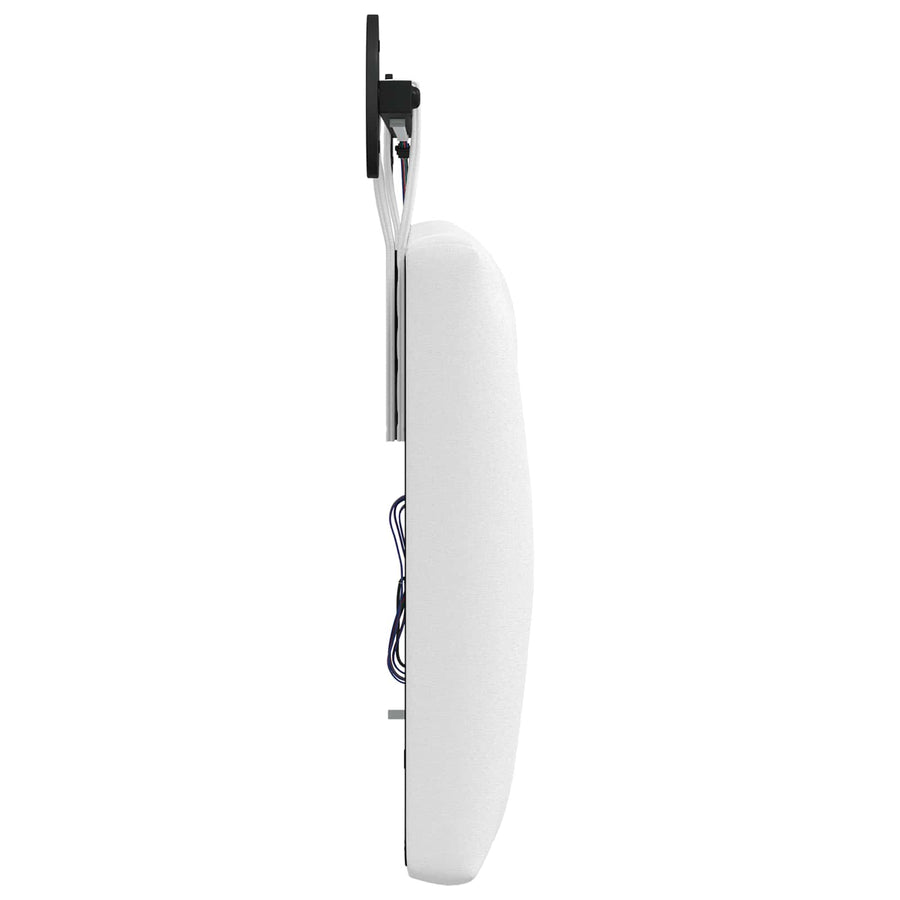 Hangend hoofdbord Met LED-verlichting Wit Stof