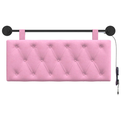 Hangend hoofdbord Met LED-verlichting Roze Stof