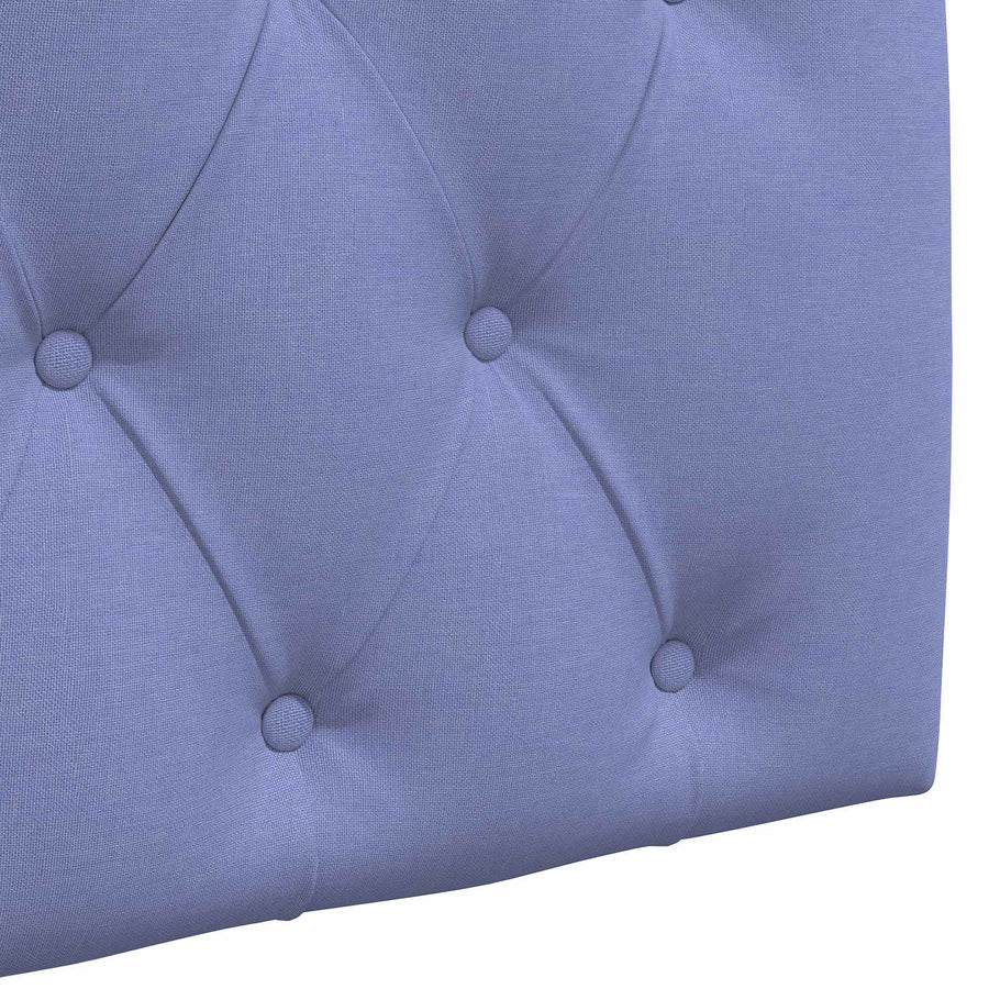 Hangend hoofdbord Met LED-verlichting Jeans Blauw Stof